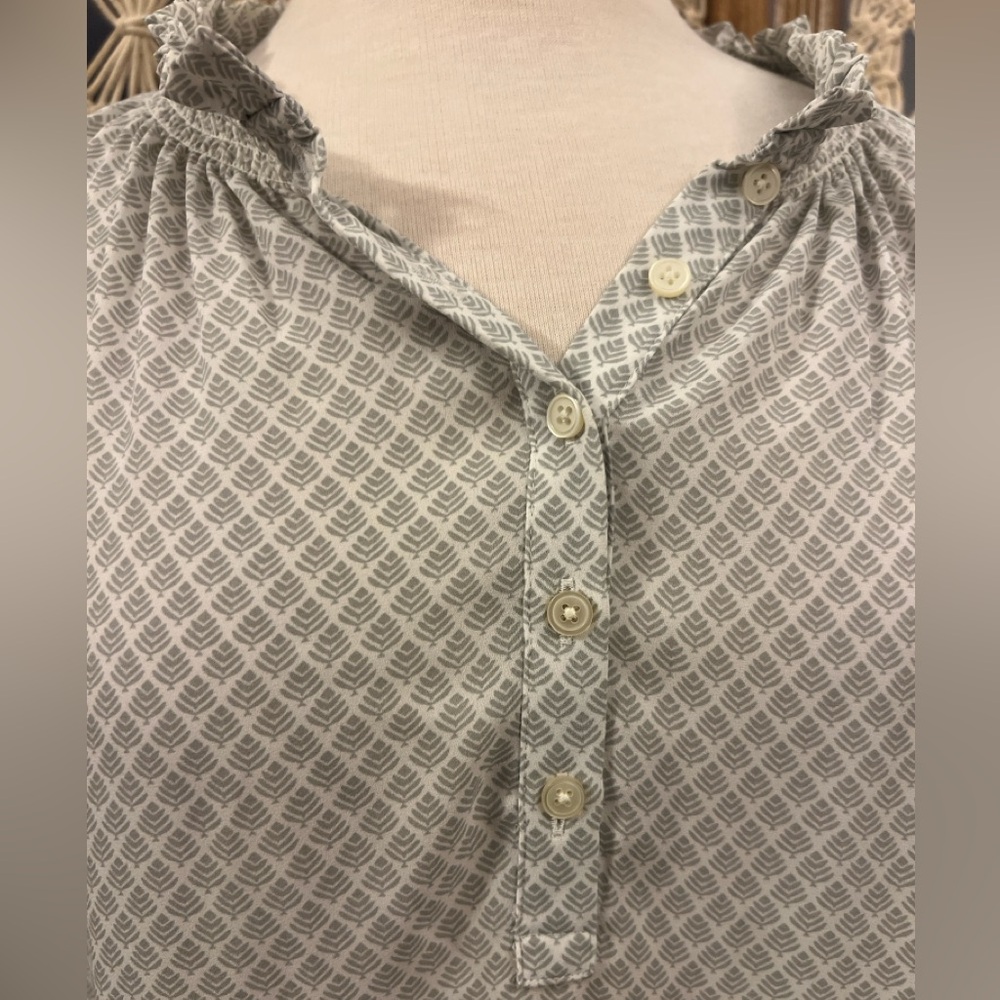 LOFT Gray Patterned Blouse - image 3